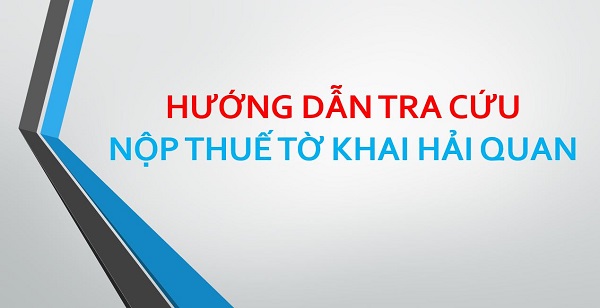 TRA CỨU NỘP THUẾ TỜ KHAI