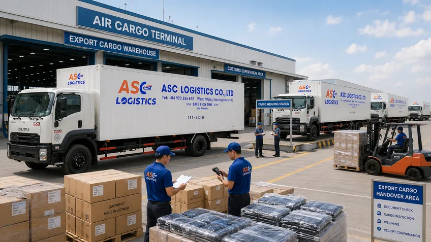 ASC Logistics - Vận chuyển hàng hoá bằng xe tải từ sân bay Nội Bài