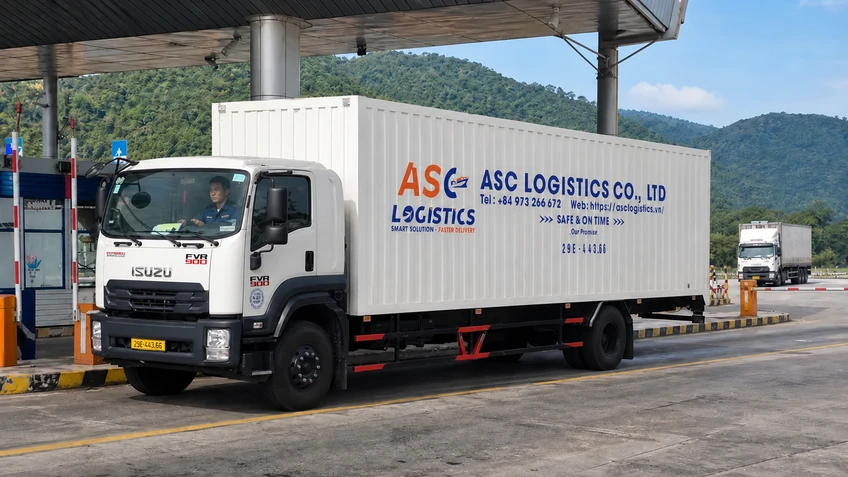 ASC物流卡车在口岸衔接中国到越南陆运货物