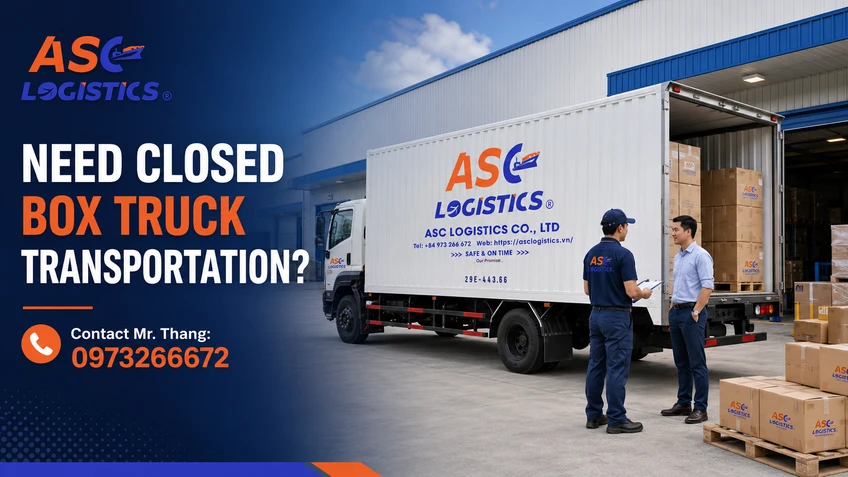 Contact ASC Logistics when you need warehouse transfer services using enclosed box trucks in industrial zones.