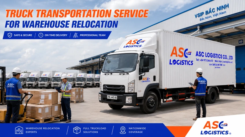 TRUCK TRANSPORTATION SERVICE FOR WAREHOUSE RELOCATION
