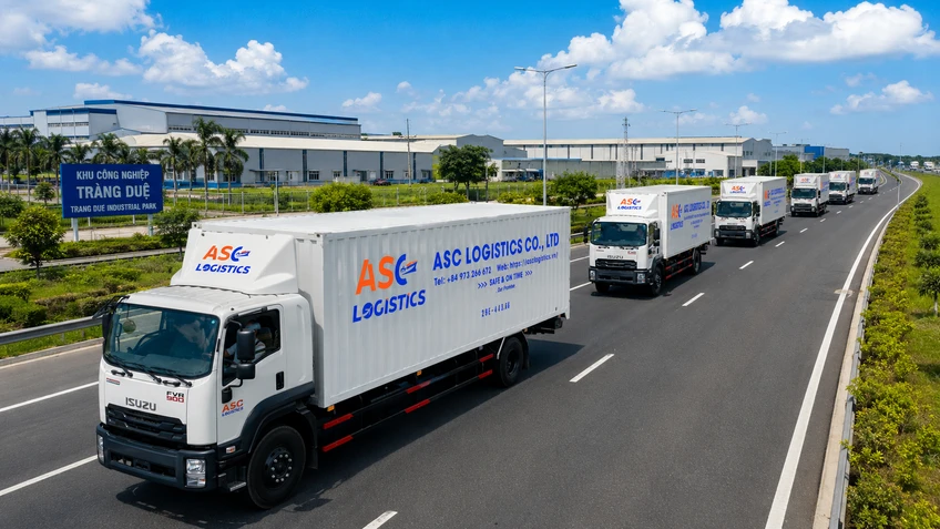ASC Logistics operates a dedicated route between Noi Bai and Trang Due, Hai Phong.