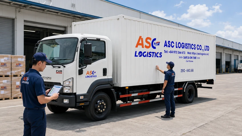 ASC Kiểm tra xe tải trước khi cho thuê xe tải tự lái