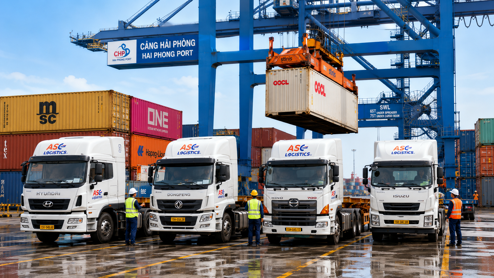 ASC Logistics vận chuyển hàng hoá bằng xe đầu kéo container