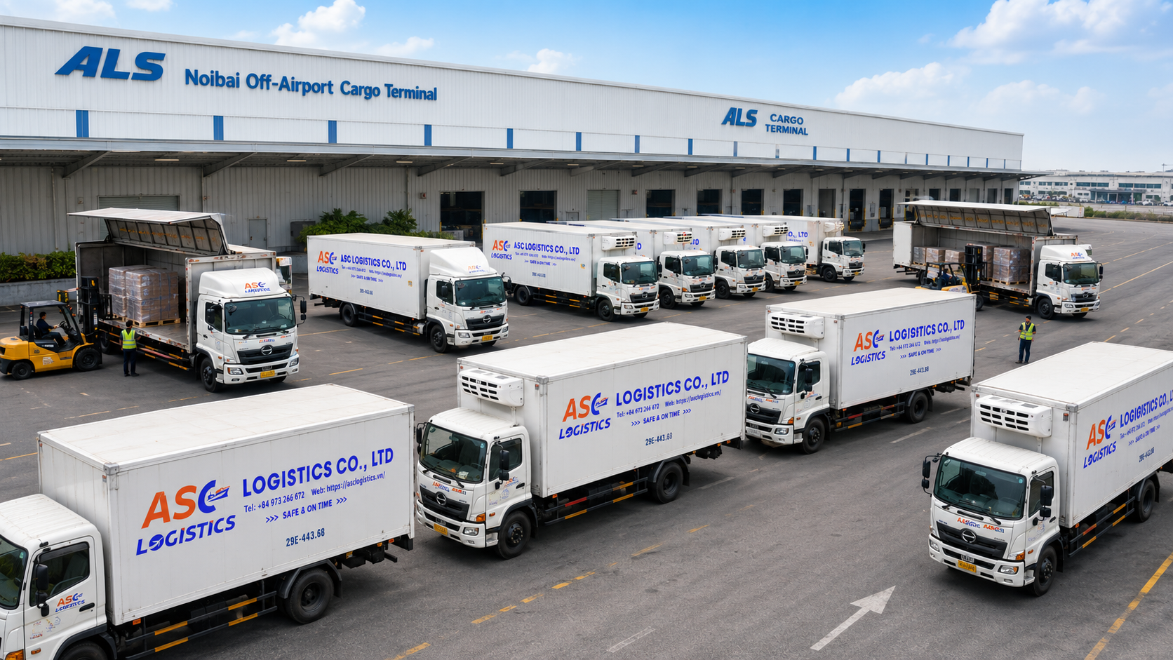 ASC Logistics - Xe tải chở hàng tại sân bay, cảng biển
