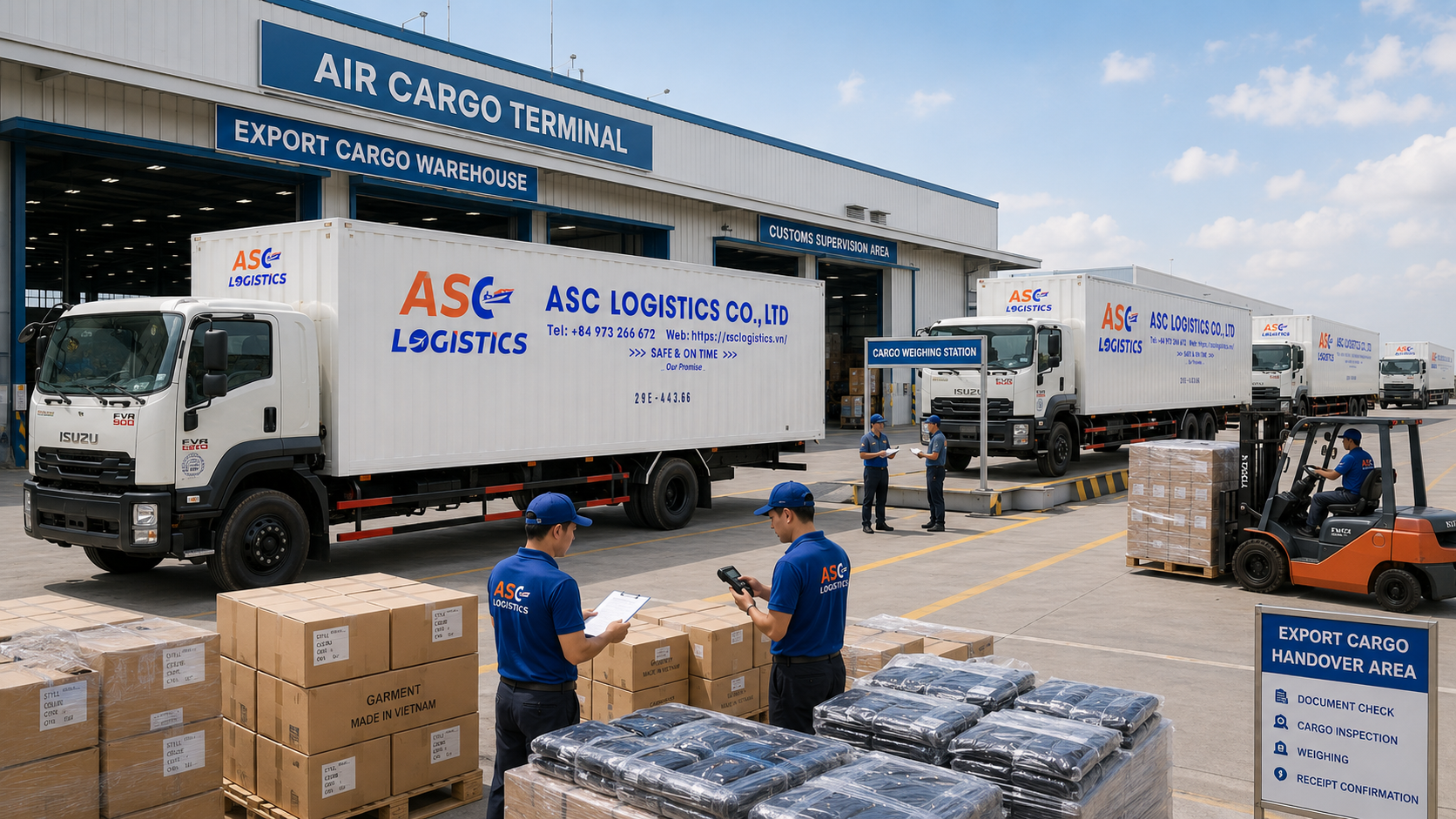 ASC Logistics vận chuyển hàng hoá, vận chuyển hàng may mặc