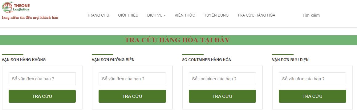 Tra cứu vận đơn đường biển