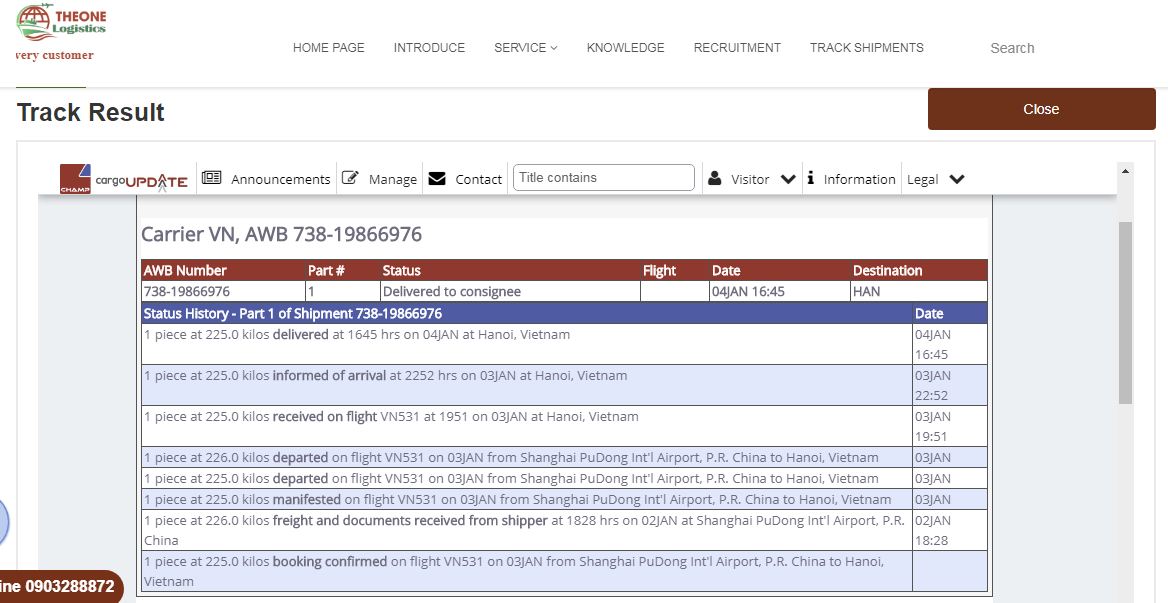 Results of looking up import and export goods schedule